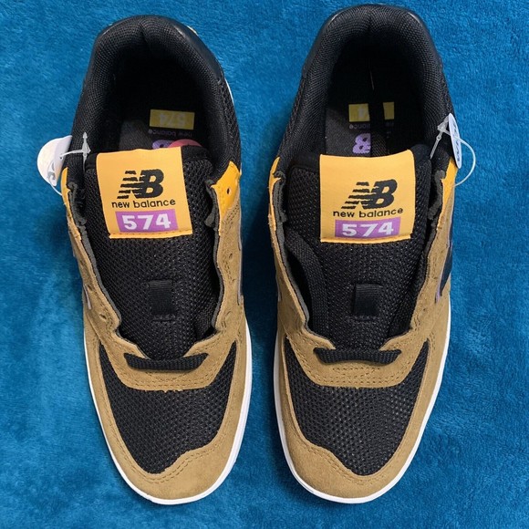 New Balance All Coasts AM574 Court (Brown/Black) Men's Skate Shoes AM574SEK 2E - Picture 2 of 6